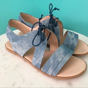 Denim Strappy Sandals